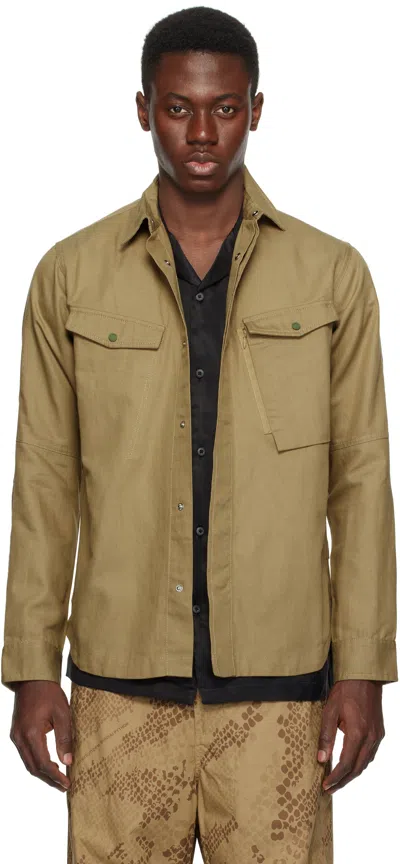 Maharishi Tan Miltype Custom Shirt In Sand