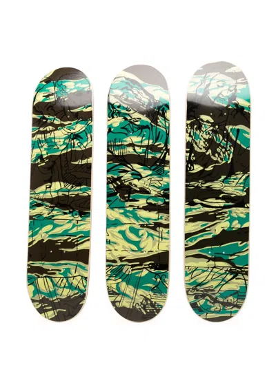 Maharishi The Last Supper Skateboard Set (set Of Six) In Brown
