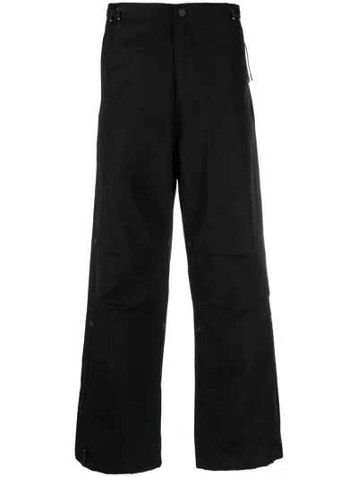 Maharishi Tonal-print Loose Snopants Trousers In Black