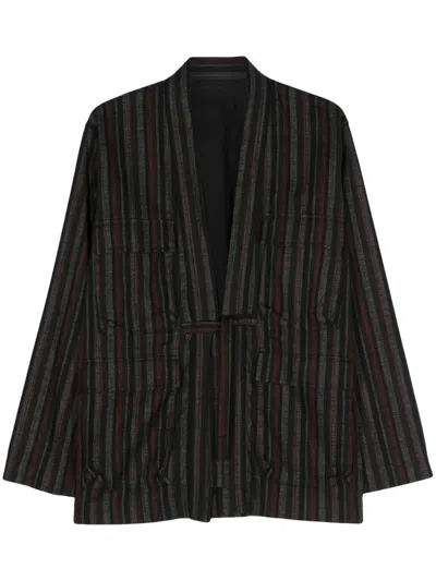 Maharishi Wagara Striped Jacket In Black