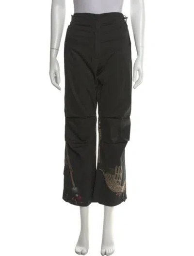 Pre-owned Maharishi Wide Leg Pants In Black