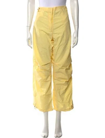 Pre-owned Maharishi Wide Leg Pants In Yellow