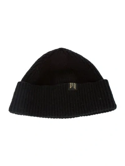 Pre-owned Maharishi Wool Knit Hat In Black