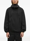 Maharishi Zip-up Hoodie In Black