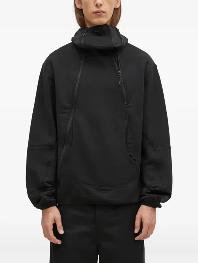 Maharishi Zip-up Hoodie In Black