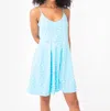Mahi Gold Emmaline Dress In Boho In Aqua In Blue