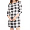 Mahi Gold Hinckley Mini Dress In Buffalo Check In Black In Multi
