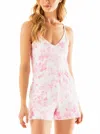 Mahi Gold Rose Romper In Flowers For Evelyn In Blossom In Multi