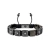 Mahigan Men's Black Rhodium Bracelet With Golden Obsidian In Black