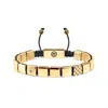 Mahigan Men's Gold / Black Flat-bead Slick Bracelet In Gold - Black String