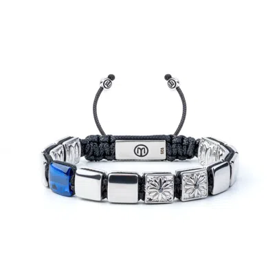 Mahigan Women's Black / Silver / Blue Silver Bracelet With Blue Sapphire - The Innovator