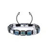 Mahigan Women's Black / Silver Silver Flat-bead  Bracelet With Labradorite - Aurora Borealis