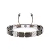 Mahigan Women's Brown / Silver Macrame Bracelet With Golden Obsidian In Silver