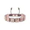 Mahigan Women's Dark Mauve Macrame Bracelet In Rose Gold - The Ember Grace