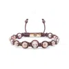 Mahigan Women's Dark Mauve Macrame Bracelet In Rose Gold The Ember Samsara