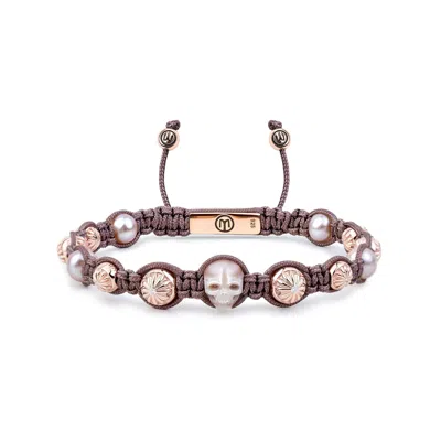 Mahigan Women's Dark Mauve Macrame Bracelet In Rose Gold The Ember Samsara