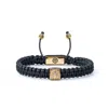 Mahigan Women's Gold / Black Black Macráme Bracelet In Gold