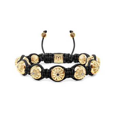 Mahigan Women's Gold / Black Woven Beaded Bracelet In Gold - The Maverick In Multi