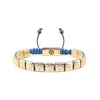 Mahigan Women's Gold / Blue Macrame Bracelet With Moissanite & Sky Blue String In Gold - The Sun Worshipper