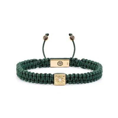 Mahigan Women's Gold / Green Dark Green Macráme Bracelet In Gold