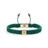 Mahigan Women's Gold / Green Green Macráme Bracelet In Gold