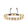 Mahigan Women's Gold / Grey Macrame Bracelet With Moissanite & Dark Gray String In Gold The - Sun Worshipper