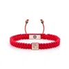 Mahigan Women's Red / Rose Gold Red Macrame Bracelet In Rose Gold