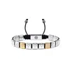 Mahigan Women's Silver / Gold / Black Silver Bracelet With White Moissanite & Black String -the Sun Worshipp In Silver