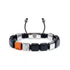 Mahigan Women's Yellow / Orange / Silver Black Onyx Macráme Bracelet With Carnelian In Silver