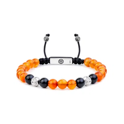 Mahigan Women's Yellow / Orange / Silver Carnelian Beaded Bracelet In Silver