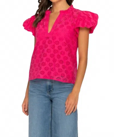 Mahila Aida Blouse In Magenta In Pink