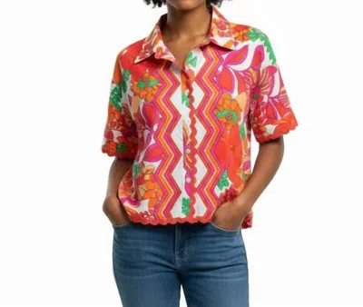 Mahila Mari Short Sleeve Blouse In Multi