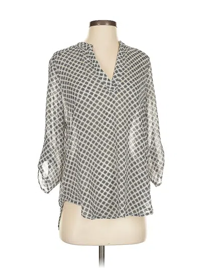 Pre-owned Mahina 3/4 Sleeve Blouse In Gray