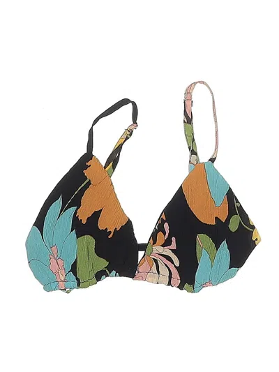 Pre-owned Mahina Swimsuit Top Black Print Pattern Swimwear