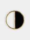 Mahnaz Collection Vintage 1970 Augustin Julia-plana 18-karat Yellow Gold, White Agate And Onyx Brooch Mahnaz Collectio