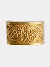 Mahnaz Collection Vintage Lalaounis 18-karat Yellow Gold Cuff Bracelet In Gold