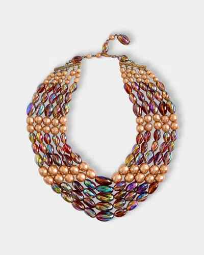 Mahnaz Collection Women's Vintage 1950 Schiaparelli Five-strand Beaded Necklace In Multi