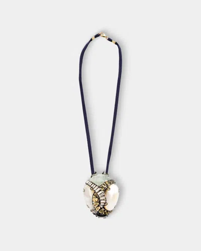 Mahnaz Collection Women's Vintage Iradj Moini 18-karat Gold-plated Brass, Peridot, Citrine, Onyx, Pearl And Swarovski In Black