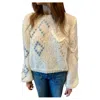 Maiami Alpaca Diamond Pullover In Creme In Beige