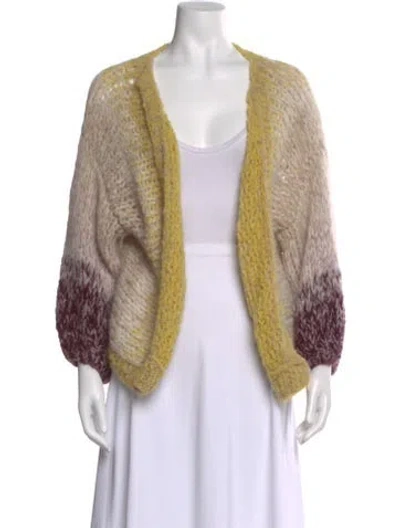 Pre-owned Maiami Alpaca Open Front Sweater In Multi
