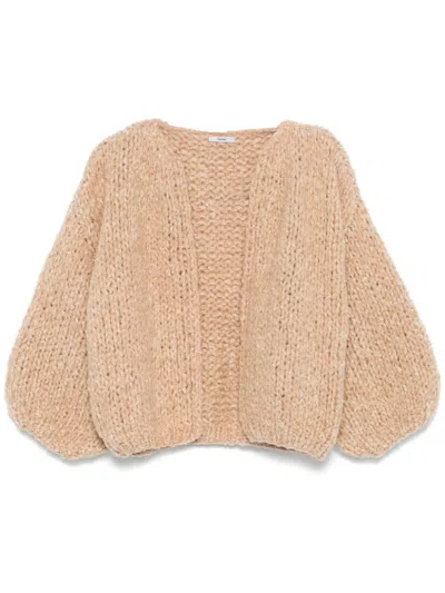 Maiami Bouclé Cardigan In Neutrals