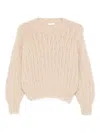Maiami Cable-knit Sweater In Neutral