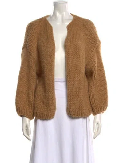Pre-owned Maiami Cashmere Open Front Sweater In Neutral