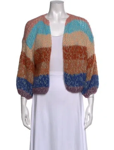 Pre-owned Maiami Cashmere Striped Sweater In Neutrals