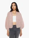 Maiami Mohair Bomber Cardigan Antique Jacket In Pink