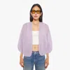 Maiami Mohair Bomber Cardigan Soft Lavender Jacket In Multi - Size M/l In Purple