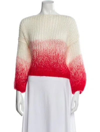 Pre-owned Maiami Mohair Colorblock Pattern Sweater In Multi