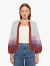 Maiami Mohair Gradient Bomber Cardigan Purple Jacket In Blue