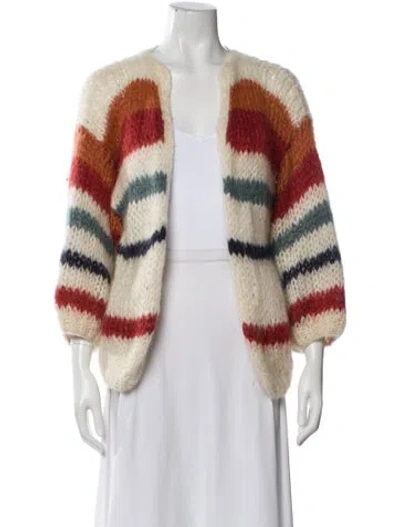 Pre-owned Maiami Mohair Striped Sweater In Multi