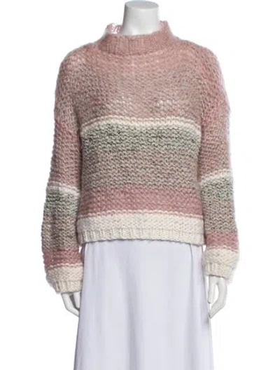 Pre-owned Maiami Mohair Striped Sweater In Multi